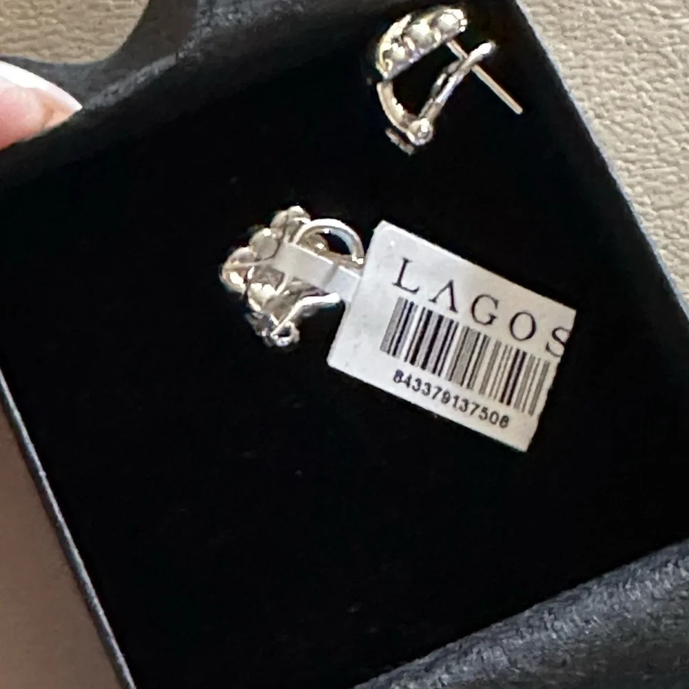LAGOS Embrace Two-Tone X Omega Clip 11MM Earrings